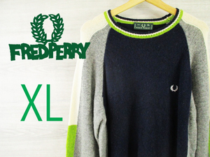 FREDPERRY●フレッドペリー＜ワンポイントロゴ刺繍・ニット＞●M592y