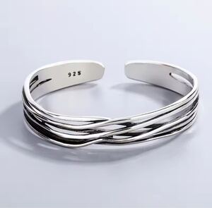 メンズ　バングル　シルバー　ブレスレット　silver bangle bracelet オシャレ　シンプル