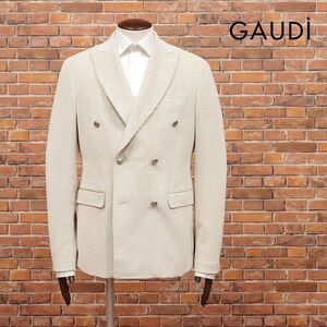 24秋冬/GAUDI/50サイズ/ダブルジャケット しっとりコーデュロイ 伸縮性◎ 無地 快適 上品 新作 今期 新品/ベージュ/ja390/