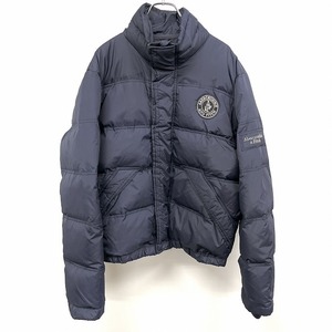 アバクロンビーアンドフィッチ ダウンジャケット 長袖 KEMP SHELL JACKET ハイネック ポリ100%(フェザー65%＋ダウン35%) L 紺 メンズ