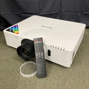 2$【売り切り】maxell マクセル プロジェクター 6000Lm MC-F650 ホワイト フルHD 1920×1200 リモコン付属 動作確認済み 映像機器