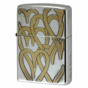 絶版/ヴィンテージ Zippo ジッポー 中古 2008年製造Paul Smith Random Heart ランダムハート [B]使用感ありやや傷汚れあり