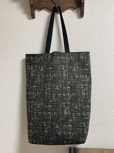 ハンドメイド*大きめ 縦長トートバッグ*【47×42×13】エコバッグ*メンズトートバッグ*ショルダートートバッグ*