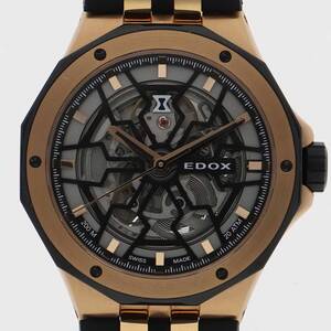 EDOX エドックス 85303 デルフィン メカノ スケルトンダイヤル SS/ラバー 自動巻き メンズ 【122757】