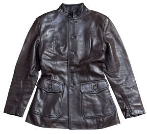 CHROME HEARTS クロムハーツ レディース レザージャケット ブラウン Ｓ