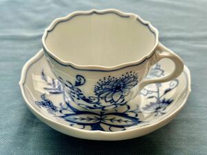 カップ　欠け有り／洋食器／MEISSEN　マイセン／ブルーオニオン　カップ＆ソーサー 1客／送料込