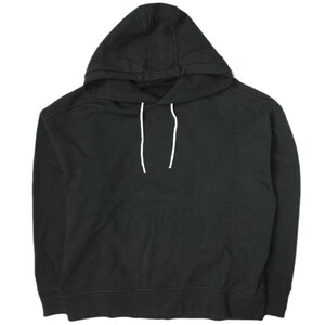 JIL SANDER ジルサンダー 20SS イタリア製 Pullover Hoodie スウェットプルオーバーパーカー JPUQ707526 M BLACK 裏毛 トップス g20224