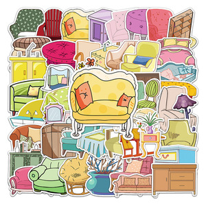 家具　椅子　ソファ　ディスク　箪笥　ベッド　家具屋　リサイクルショップ　シール　ステッカー50枚