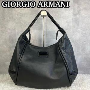 美品　ジョルジオアルマーニ　ワンショルダーバッグ　ホーボー　オールレザー GIORGIO ARMANI ショルダーバッグ トートバッグ ハンドバッグ