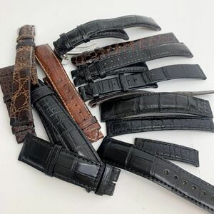 1円~! 時計ベルト まとめ ROLEX OMEGA LONGINES ZENITH crocodile BAMBI ロレックス オメガ ゼニス ロンジン クロコダイル バンド レザー 