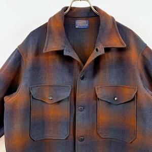 希少《 Old / Pendleton 》60s 美品 【 ペンドルトン シャドー オンブレ ウール 2ポケット ジャケット L ビンテージ 】