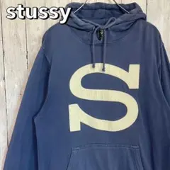 stussy ステューシー パーカー フーディ センターロゴ 刺繍ロゴ デカロゴ