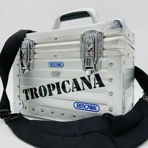 【美品】青ロゴ RIMOWA リモワ TROPICANA トロピカーナ 2way アルミ カメラケース 12L ショルダーバッグ ビジネス アタッシュ シルバー 銀