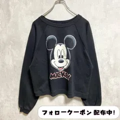 古着 used　Disney　MICKEY UNLIMITED　ミッキー　90s　USA製　長袖プリントスウェット　トレーナー　黒