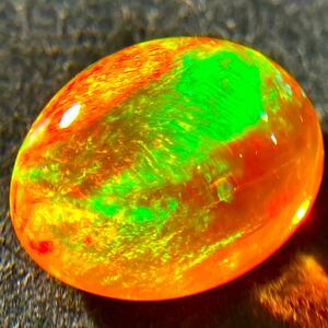 ☆天然ファイアオパール4.986ct☆O 約13.2×10.8mm ルース 裸石 宝石 ジュエリー jewelry fire opal CB5/CB5 テEB7 w4 A80