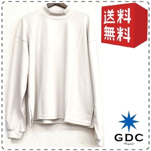 GDC ジーディーシー ハイネックニット 長袖ハイネックTシャツ トレーナー ベージュ メンズSサイズ 大きめ ユニセックス 本州送料無料 A115