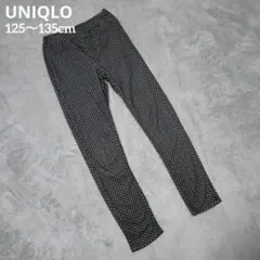 UNIQLO 120 130 レギンス パンツ ドット スミクロ 女の子 黒