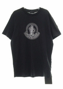 モンクレール MONCLER S/S T-SHIRTS BLACK M J10918C00028 フェイドアウト ロゴ モチーフ Tシャツ ブラック 半袖 カットソー240702 ☆AA★