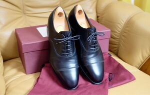 美品 ジョンロブ JOHN LOBB CITY2 シティ2 内羽根 キャップトゥ 現行定価21.5万円 size 6 1/2 (6.5) EE 7000 ブラック England イギリス製