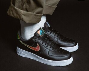 5E【特価/Used/入手困難】NIKE AIR FORCE 1 07 LV8 BLACK/WHITE/MULTI/Jordan sb force atmos AIRMAX dunk acg supreme 1 2 4 95 97 90 