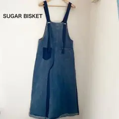 【新品】SUGAR BISKET デニム切替サロペット ブルー Mサイズ