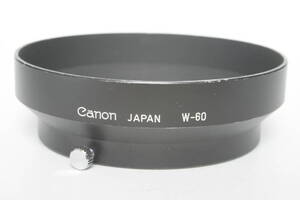 古い　キャノン　メタル　フード　W-60 　R35mm F2.5・FL35mm F2.5用 ブラック　カブセ式　ネジストッパー付 　　中古品 