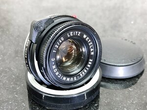 【 D 】 Y5335 Leica LEITZ WETZLAR SUMMICRON-C 40mm F2 レンズ ライカ 【ライカMマウント】