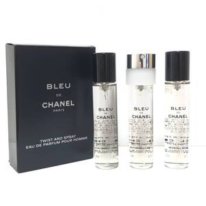 1円〜 ほぼ未使用 3本 CHANEL BLEU DE CHANEL ブルードゥシャネル オードゥ パルファム トラベルスプレイ 20ml ②