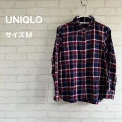 【UNIQLO】ユニクロ レディース シャツ チェックシャツ M 綿100%