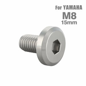 M8×15mm P1.25 ブレーキディスク ローター ボルト フラットヘッド ステンレス ヤマハ車用 YAMAHA シルバー カスタム 1個 TD0139