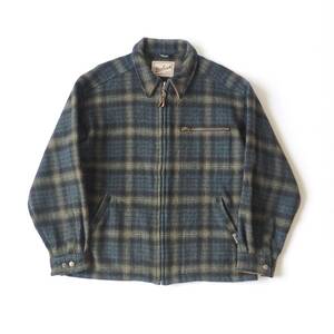 ウールリッチ　Woolrich　９０年代　ウールジャケット　ジップアップ　シャドーチェック　メンズ　美品