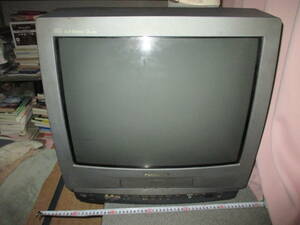 ブラウン管 テレビ　テレビ　リモコン無し　パナソニック　テレ ビデオ　ジャンク品　98年製　ビデオ はこわれています　天板にキズ有　