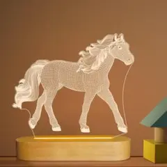 大特価❗️馬好きへのギフト 3Dイリュージョン 光学馬ナイトライト LED