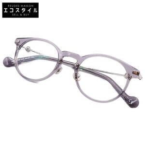 【美品】MONCLER モンクレール スケルトングレー ML5115-D ボストン メガネフレーム 眼鏡 46□21 145