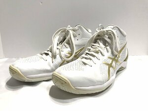 ■【YS-1】 アシックス ASICS バスケットシューズ ■ バッシュ ゲルバースト 27cm ホワイト系 × ゴールド系 【同梱可能商品】■D