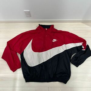 90s NIKE ナイロンジャケット ナイキ トラックジャケット ビッグ スウォッシュ big Swoosh ビンテージ XL JACKET アディダス スタジャン