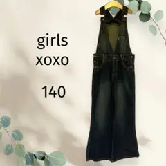 XOXO  140  女の子　デニム　オーバーオール　オールインワン　サロペット