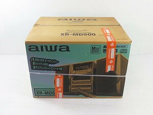 ∞【未使用/現状品】aiwa アイワ MD/CD ステレオシステム XR-MD500 3MD/3CD/カセット/チューナー オートチェンジャー 保管品 □H8