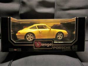 ◎◎ブラーゴ 1/18☆COD.3060 PORSCHE 911 CARRERA(1993)イエロー☆MADE IN ITALY