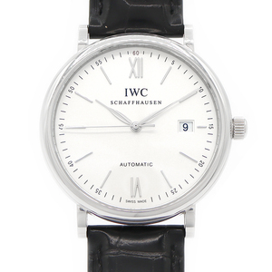 内部点検済 IWC インターナショナルウォッチカンパニー ポートフィノ IW356501 デイト シルバー SS ステンレス メンズ 自動巻き