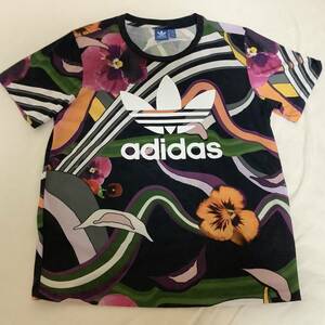 adidas Originals by The Farm Company★オリジナルス Tシャツ パンジー ボタニカルプリント コラボ ザ・ファーム・カンパニー ブラジル