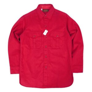 美品 エディーバウアー Eddie Bauer 80s シャモアクロス ワークシャツ ウールリッチ ヴィンテージ USA製 (-3937) レッド / 赤 M