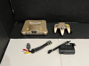 NINTENDO　64　任天堂64　NUS-001　ゴールド　コントローラー　テレビゲーム　おもちゃ　ゲーム機