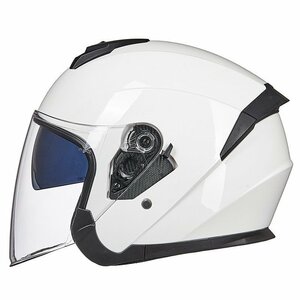 ★バイクヘルメット ジェットヘルメット　ハーフヘルメット UVカット　半帽　11色　ダブルシールド　着脱できる内装　M～XL LB380