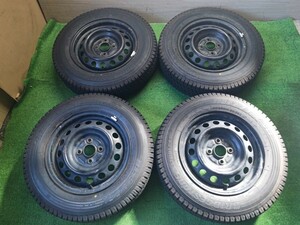 中古タイヤホイール　BRIDGESTON BLIZZAK VL1 155/80R14 88/86N スチールホイール　14×5j +36 4H100 バン用　A596