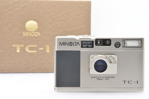 MINOLTA TC-1 / G-ROKKOR 28mm F3.5 ミノルタ AFコンパクト フィルムカメラ 箱・ケース付 ■24859