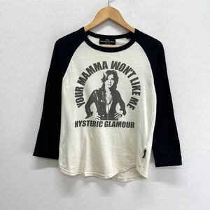 HYSTERIC GLAMOUR ヒステリックグラマー 2CL-0080 ラグランカットソー ロンT 7分丈 長袖Tシャツ プリント F 10120956