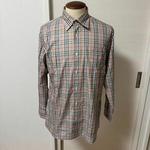 【新品同様】サイズL バーバリー BURBERRY ポケット 長袖　シャツ　ベージュ