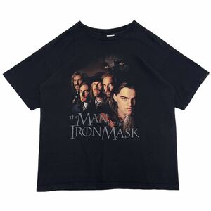 レア【1998年(90s) 映画 The Man in the Iron Mask 仮面の男 フォトプリント Tシャツ L】ムービー USA製 タイタニック デカプリオ アート