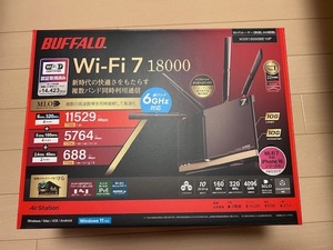 BUFFALO バッファロー AirStation　Wi-Fiルーター 6GHz W-Fi 7対応 11529＋5764＋688Mbps WXR18000BE10P　未開封新品